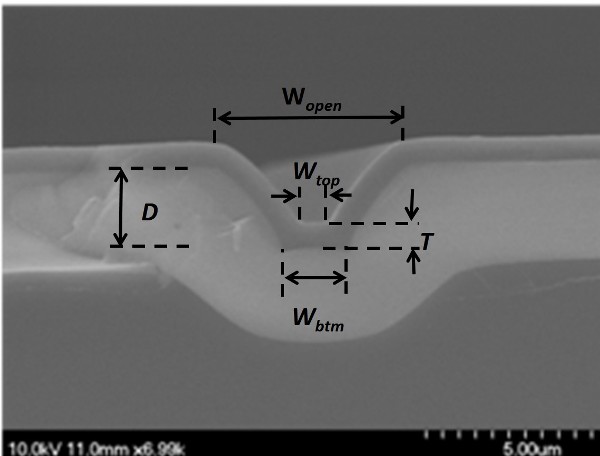 SEM of Trench Waveguide